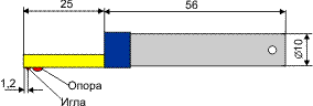 ДШ2-датчик профилометра ПМ2-100. Измерение шероховатости отверстий диаметром от 5,2 мм на глубине до 24 мм, диаметром более  12 мм на глубине до 74 мм.